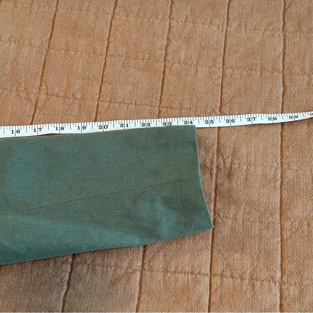Able Heather Linen Sage Green Single-Button Tailored Blazer - Picture 14 of 15